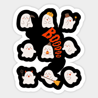 It's Boo Time Shirt, Funny T-Shirt, Cute Ghosts Tee, Halloween Gift Ideas Sticker